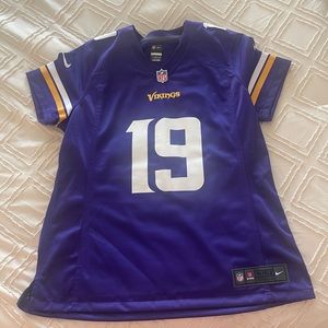 Never work Adam Thielen Vikings jersey